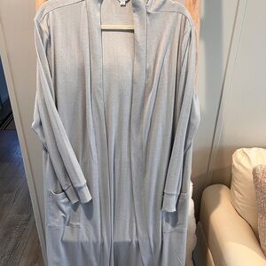 Danskin Pale Blue Open-Front Duster Robe